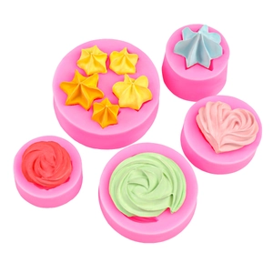 5-teiliges rosa Silikonform-Set für Tortendekoration und DIY-Bastelarbeiten