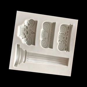 European roman column silicone mold for fondant cake and chocolate building decor
