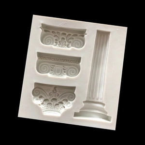 European vintage Roman column silicone fondant mold for cake decor and chocolate craft
