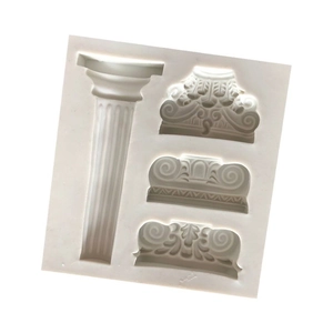 European vintage Roman column silicone mold for cake fondant and chocolate decoration