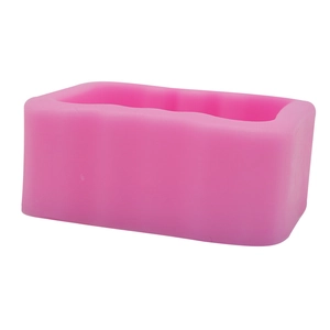 Rectangular pink silicone mold for handmade soap, candles, and baking floral cakes