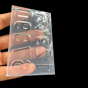 Transparente Silikonform 0-9 Zahlen für DIY Schmuckanhänger und Bastelarbeiten