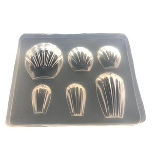 Moule en silicone transparent coquillage avec six cavités pour bijoux en résine et DIY