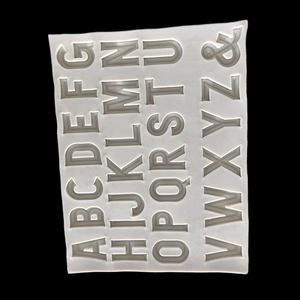 Stampo in silicone con 26 lettere maiuscole e simbolo ampersand per dolci o fai da te