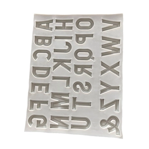Stampo in silicone con 26 lettere maiuscole e simbolo ampersand per decorazione dolci