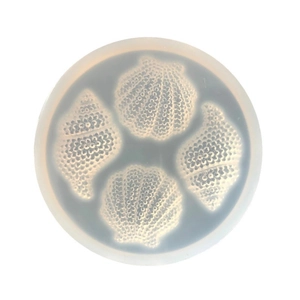 Mirror gloss seashell silicone mold for DIY resin crafts and beach theme jewelry deco