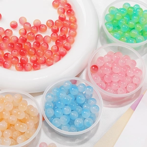 8mm Gelei Bubbel Glazen Kralen Lampwork Kralen Tie-dye Gradiënt Losse Kralen Voor DIY Handgemaakte Armband Sieraden Maken Materialen