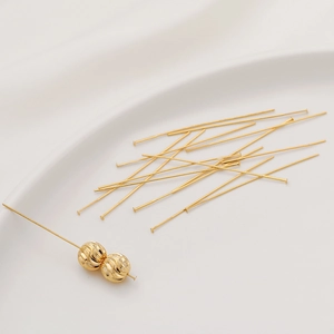 18K vergulde koperen T-pennen en spiraalvormige kralen voor DIY handgemaakte sieraden