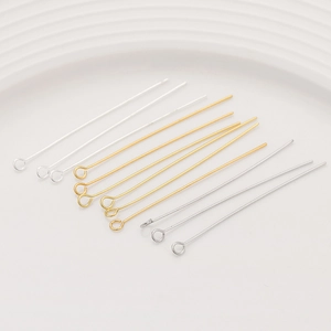 Koperen 18K Vergulde Oogstiften Negen-Vormige Stiften Voor DIY Sieraden Maken Onderdelen Handgemaakte Materialen