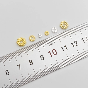 14K vergulde getextureerde kralen in goud en zilver voor DIY sieraden maken