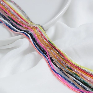 2mm faceted colorful crystal beads strands for handmade jewelry DIY bracelets and necklaces