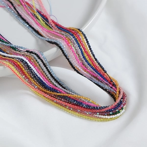 Faceted Crystal Glass Loose Beads For DIY Jewelry Making Kit Aurora Iridescent Round Spacer Beads For Bracelet Necklace Making
