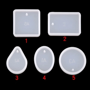 Silicone Resin Mold For DIY Jewelry Pendant Mirror Surface Crystal Glue Casting Mold Square Round Drop Oval Shape Craft Tool