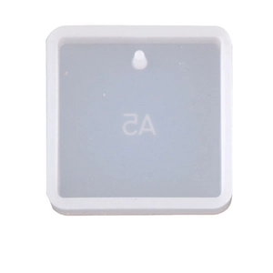 Square silicone mold with A5 marking for DIY UV resin crystal pendant making