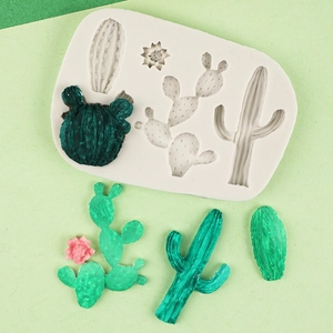 3D cactus succulent silicone mold for fondant cake decorating and DIY resin crafts