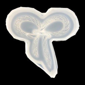 Stampo in silicone con design a fiocco traslucido e trama a corda per artigianato DIY