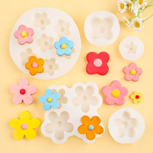 Moule en Silicone Fleur DIY pour Aromathérapie Plâtre Résine Coulée Argile Savon Fait Main Chocolat Gâteau Outil de Décoration Moule Fleur 3D