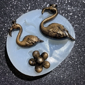 Flamingo Silicone Mold Flower Shape DIY Resin Craft Tool For Cake Decoration Handmade Crystal Epoxy Resin Jewelry Mold