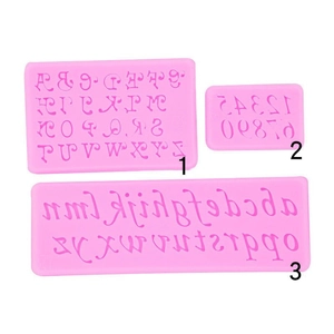 Mini Alphabet Zahlen Silikonform Set Für Tortendekoration Fondant Schokolade Süßigkeiten Harz Ton Werkzeuge DIY Backen Formen