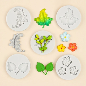 Moldes de silicona de flores y hojas para fondant y decoración de tartas de boda