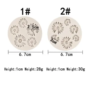 Daisy flower silicone molds for DIY resin art and cake decoration diameter 6.7cm