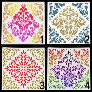 Mandala Painting Stencils For Wall DIY Decorative Templates Large Damask Symmetrical Drawing Stencil Reusable PET Stencils For Furniture Floor Wood Painting