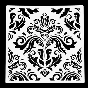 Reusable Damascus mandala stencil 30x30cm for wall painting and DIY home decor