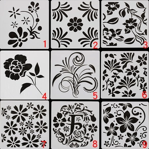 PET Mandala Flower Painting Stencils For DIY Scrapbook Cake Decorating Wall Painting Hollow Out Templates Craft Supplies