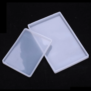 Rectangular silicone resin casting molds in two sizes for DIY handmade crafts projects