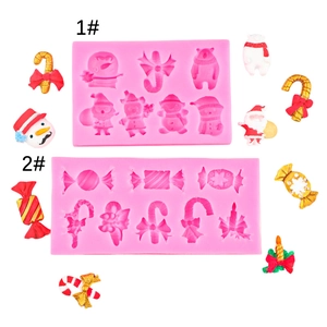 Weihnachten Weihnachtsmann Schneemann Süßigkeiten Silikonform DIY Backen Fondant Schokolade Kuchendekoration Zuckerhandwerk Dessert Silikonform