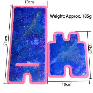 Stampo in silicone per supporto cellulare cielo stellato rosa da 21cm x 10cm