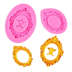 Stampi in silicone per cornici vintage europee per decorazioni di torte barocche