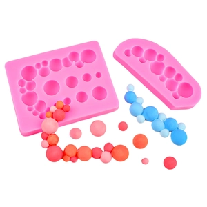Roze siliconen parel fondant vormen voor taartdecoratie en handwerkprojecten