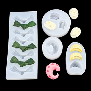 Silicone food mold set for DIY fondant and clay with various realistic food shapes