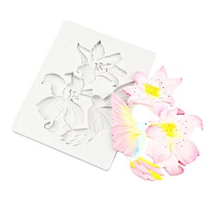Moule en silicone 3D colibri et fleur de lys pour décoration de gâteaux en fondant DIY