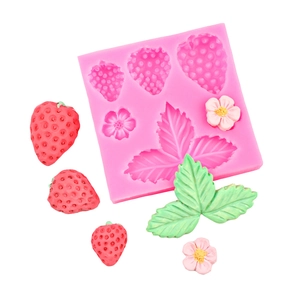 Stampo in silicone per decorazioni di torte fragola e fiori con risultati realistici