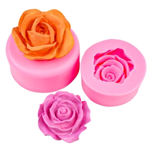 3D rose bud silicone mold for handmade scented candles resin crafts and cake baking
