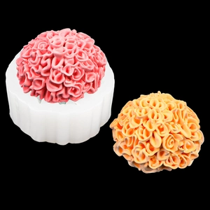 Stampo in silicone a forma di tagete per candele profumate e decori floreali