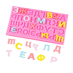 Moule en silicone lettres cyrilliques pour gâteaux et chocolats russes faits maison