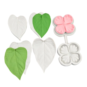 Set stampi in silicone per venature di fiori e foglie per decorazioni in pasta di zucchero
