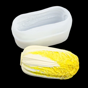 Realistische Silikonform in Chinakohl-Optik für Schokoladenmousse und Kerzen