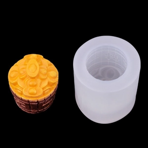 Silicone mold for DIY gold ingot basket shaped candles and aromatherapy plaster decor