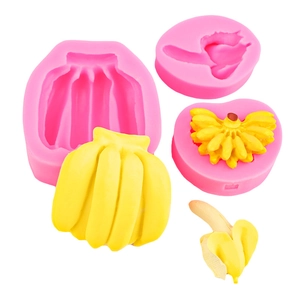 Banana shaped silicone fondant molds for cake decorating and DIY baking crafts