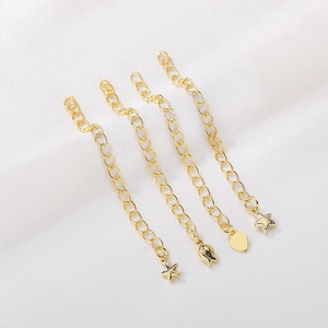 14K Gold gefüllte Verlängerungsketten mit Stern Herz und Tulpenanhängern für DIY Schmuck