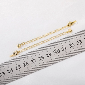 Zwei 14K goldgefüllte Verlängerungsketten mit Sternanhängern und Karabiner für DIY-Schmuck