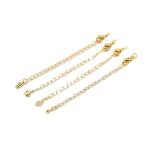 14K Gold-Filled Verlängerungsketten-Set mit Herz- und Sternanhängern für Schmuck