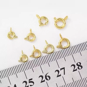 14K gold filled spring ring clasps for DIY necklace and bracelet jewelry making