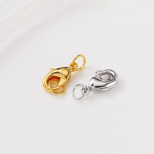 Polierte 14K Gold und Silber Karabinerverschlüsse für DIY Schmuckherstellung