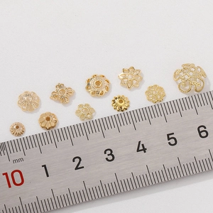 14K goud gevulde holle geometrische kralenkapjes voor DIY armband en sieraden maken