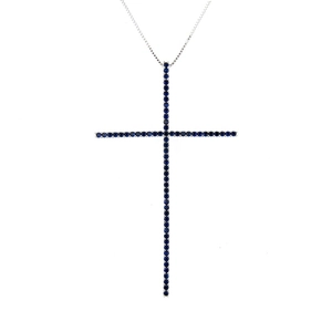Large Cross Pendant Necklace For Women Men Copper Gold Silver Black Plated Pave Zirconia Religious Fashion Jewelry Box Chain Necklace